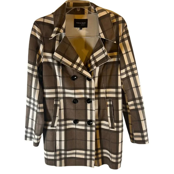 Rebecca Elliot Outerwear Plaid Faux Suede Jacket‎ Size Medium - Picture 1 of 9